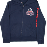 NFL New England Patriots Womens Blue Hoodie Full Zip USA L