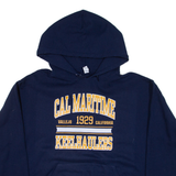 JERZEES Cal Maritime Keelhaulers Mens Blue Hoodie USA M