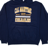 JERZEES Cal Maritime Keelhaulers Mens Blue Hoodie USA M