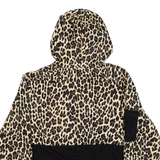 FILA Cropped Animal Print Womens Brown Hoodie L