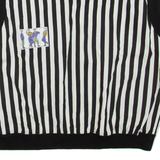 Womens Printed Vest Black Sleeveless Striped M