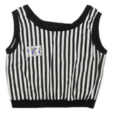 Womens Printed Vest Black Sleeveless Striped M