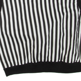 Womens Printed Vest Black Sleeveless Striped M