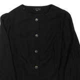 Womens Blouse Black Long Sleeve Viscose M