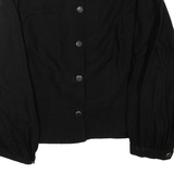 Womens Blouse Black Long Sleeve Viscose M