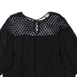 LEVI'S Womens Puff Sleeve Top Black Long Sleeve S