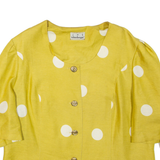 SCHNEBERGER Womens Top Yellow Spotted UK 18