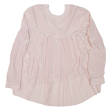 MARCCAIN SPORTS Womens Smock Top Pink Long Sleeve L