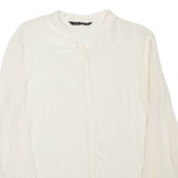 ZARA Womens Blouse Beige Long Sleeve S