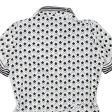 Womens Printed Shirt Black Collared Geometric L
