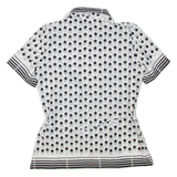 Womens Printed Shirt Black Collared Geometric L