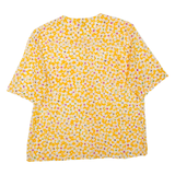 MONN Womens Printed Top Yellow Floral L
