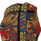 Womens Printed Blouse Red Long Sleeve Crazy Pattern L