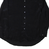 ZARA Womens Shirt Black Collared Long Sleeve XS