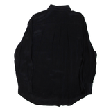 ZARA Womens Shirt Black Collared Long Sleeve XS