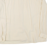 Womens Shirt Beige Collared Long Sleeve L