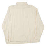 Womens Shirt Beige Collared Long Sleeve L