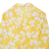 Womens Kimono Top Yellow 3/4 Sleeve Floral L