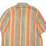 FRANKENWALDER Womens Printed Shirt Grey Collared Striped L