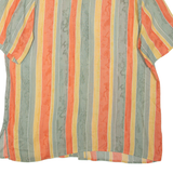 FRANKENWALDER Womens Printed Shirt Grey Collared Striped L