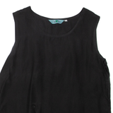 DEVILLE Womens Vest Black Sleeveless L
