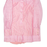 Womens Shirt Pink Collared Long Sleeve L