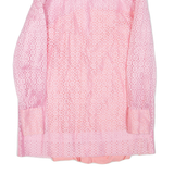 Womens Shirt Pink Collared Long Sleeve L