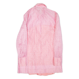 Womens Shirt Pink Collared Long Sleeve L