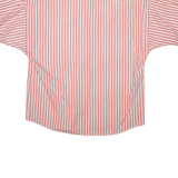 Womens Printed Shirt Red Collared Striped UK 14