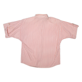 Womens Printed Shirt Red Collared Striped UK 14