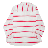 ELLEN AMBER Womens Printed Shirt White Collared Long Sleeve Striped 2XL