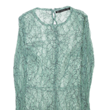ZARA Sheer Womens Blouse Green Long Sleeve S