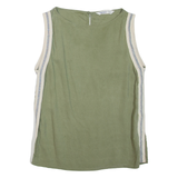 ZARA Womens Vest Green Sleeveless S