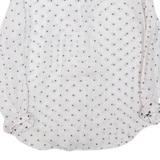 ZARA Womens Printed Shirt White Collared Long Sleeve Spotted M