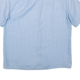 Womens Printed Shirt Blue Collared Floral M