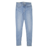 LEVI'S 710 BIG E Womens Jeans Blue Slim Skinny Stone Wash W24 L30