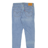LEVI'S 710 BIG E Womens Jeans Blue Slim Skinny Stone Wash W24 L30