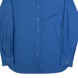 TED BAKER Mens Shirt Blue Check Long Sleeve M