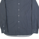 TED BAKER Mens Shirt Black Spotted Long Sleeve M