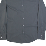 HUGO BOSS Extra Slim Mens Plain Shirt Grey Long Sleeve L