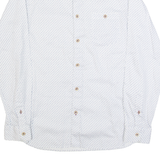 TED BAKER Mens Shirt White Spotted Long Sleeve M