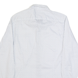 TED BAKER Mens Shirt White Spotted Long Sleeve M