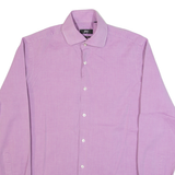 HUGO BOSS Mens Plain Shirt Purple Long Sleeve M