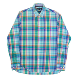 TOMMY HILFIGER Mens Shirt Blue Check Long Sleeve S