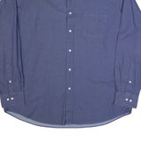 TOMMY HILFIGER Mens Plain Shirt Blue Long Sleeve XL