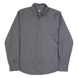 PRETTY GREEN Mens Plain Shirt Grey Long Sleeve M