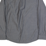 PRETTY GREEN Mens Plain Shirt Grey Long Sleeve M