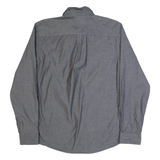 PRETTY GREEN Mens Plain Shirt Grey Long Sleeve M