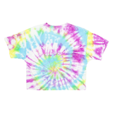 REWORK Womens Tie Dye T-Shirt Blue Crew Neck L
