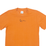 KARL KANI Mens T-Shirt Orange Crew Neck S